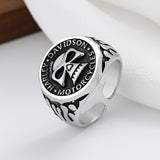 Bague Tête de Mort Biker - Style Harley, Taille Ajustable