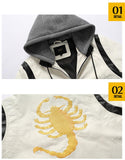 Veste en cuir blanc homme