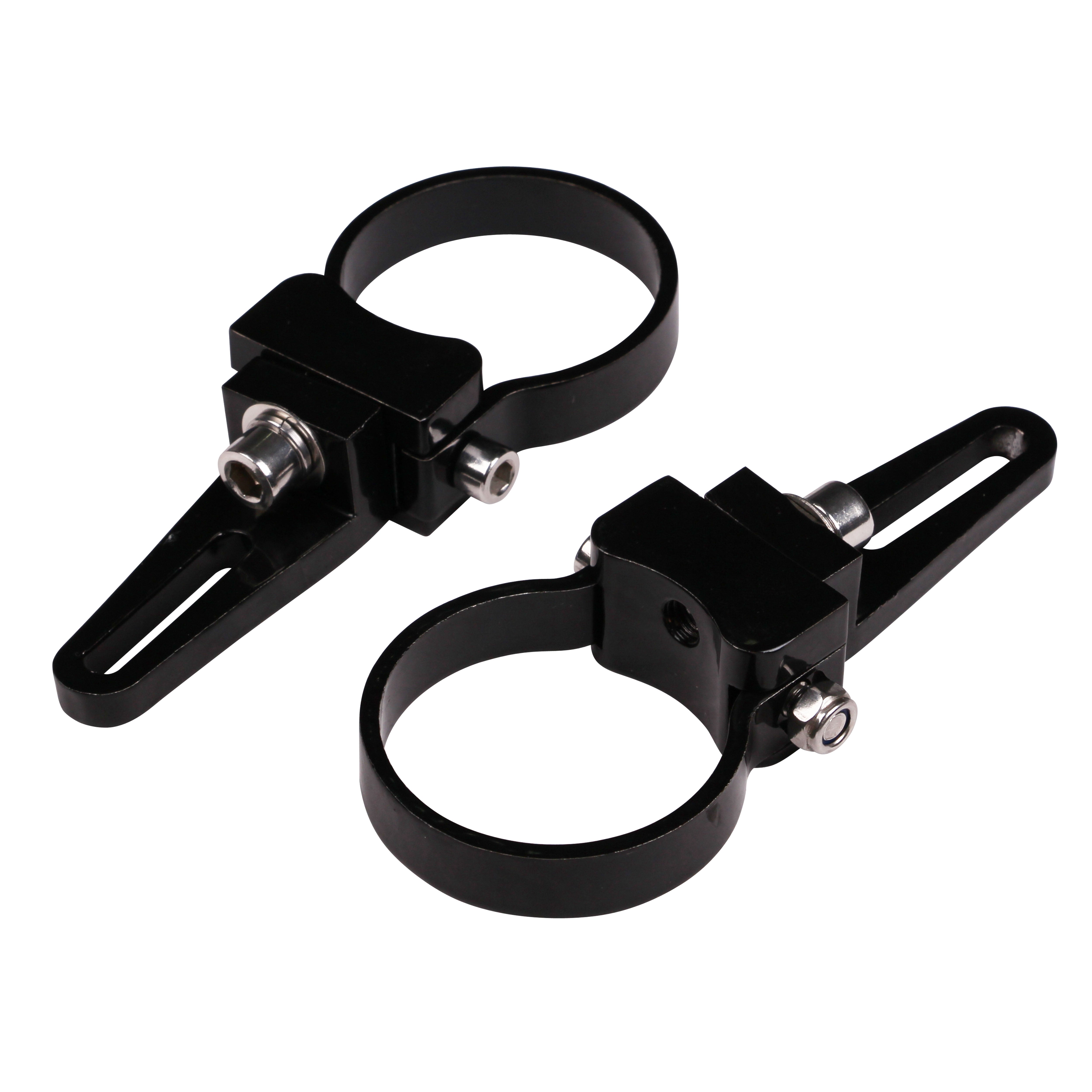 Fixation projecteur LED 51mm collier aluminium moto quad