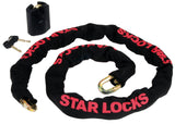 Chaine Antivol Star Locks ROCPAD15 10mm 1m50 avec cadenas
