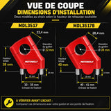 Pontet de Rehausse guidon moto 22/28mm