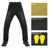 Jean Moto Hiver Homme Renforcé Kevlar avec Doublure Polaire Thermique | ThermalGear™