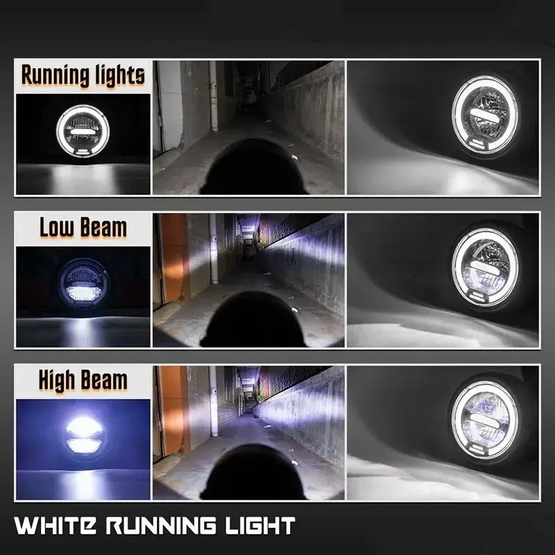Phare rond moto LED universel 6.5 pouces, - LE PRATIQUE DU MOTARD