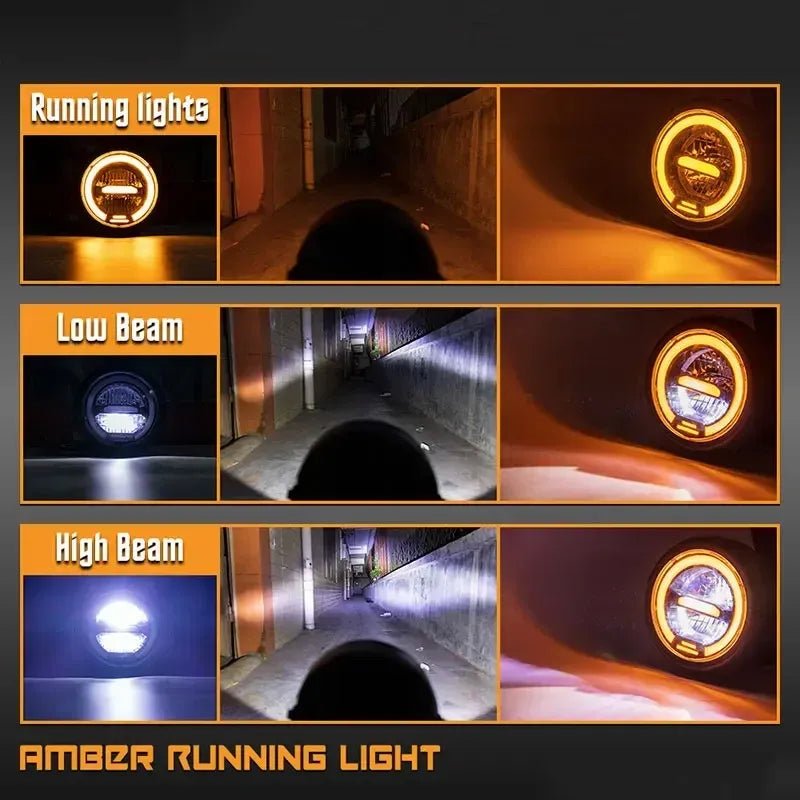Phare rond moto LED universel 6.5 pouces, - LE PRATIQUE DU MOTARD