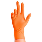 Gants Nitrile Orange Mécanicien 8 Mil – Texture Diamant, Jetables - LE PRATIQUE DU MOTARD
