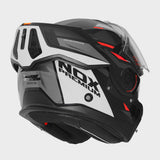 Casque Moto Modulable Spinner Ark Blanc Rouge Noir | NOX - LE PRATIQUE DU MOTARD