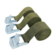 Set de 3 sangles de fixation 100cm - Vert armé - LE PRATIQUE DU MOTARD