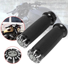 Poignées Harley Davidson universelle Tête de Mort | 22mm - LE PRATIQUE DU MOTARD