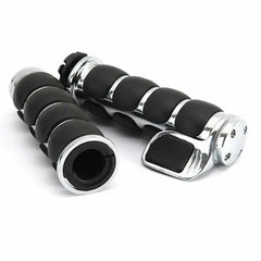 Poignées Moto avec repose main pour Custom Harley & Cruiser | 25mm Chrome - LE PRATIQUE DU MOTARD