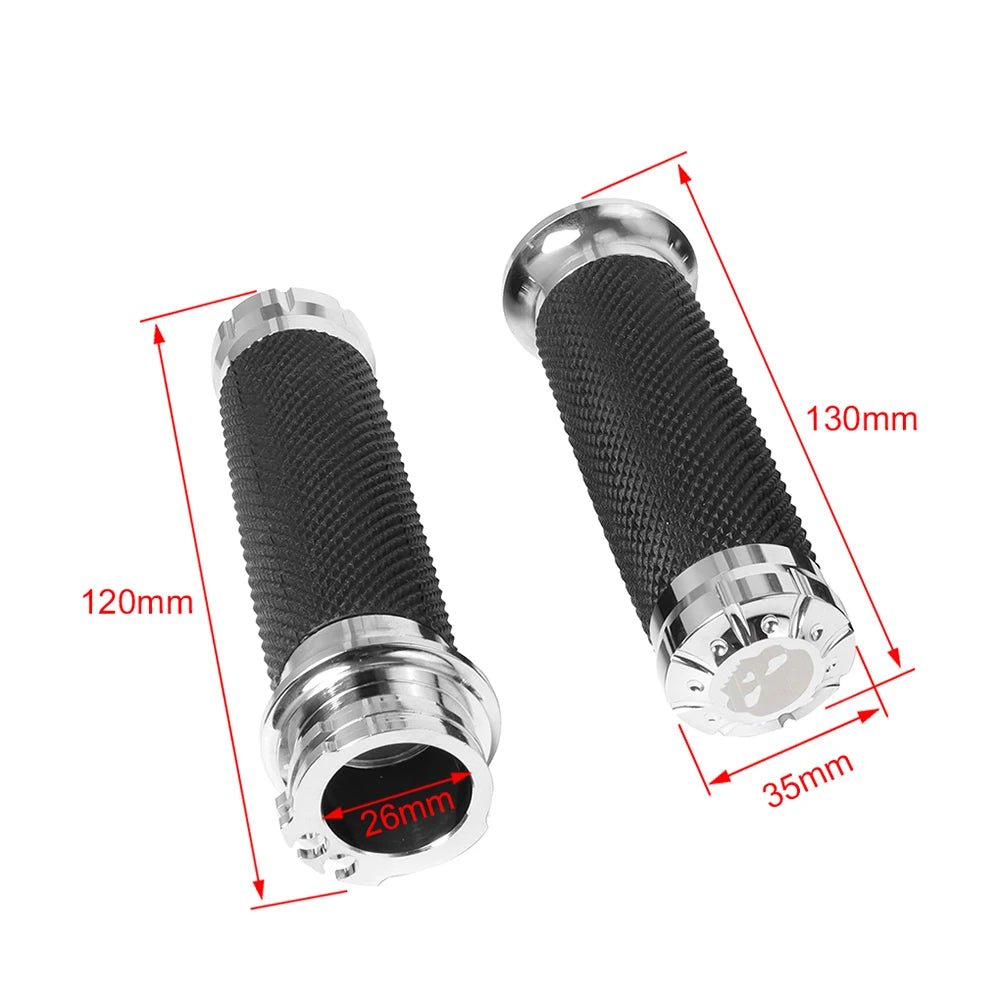 Poignées Harley Davidson universelle Tête de Mort | 22mm - LE PRATIQUE DU MOTARD