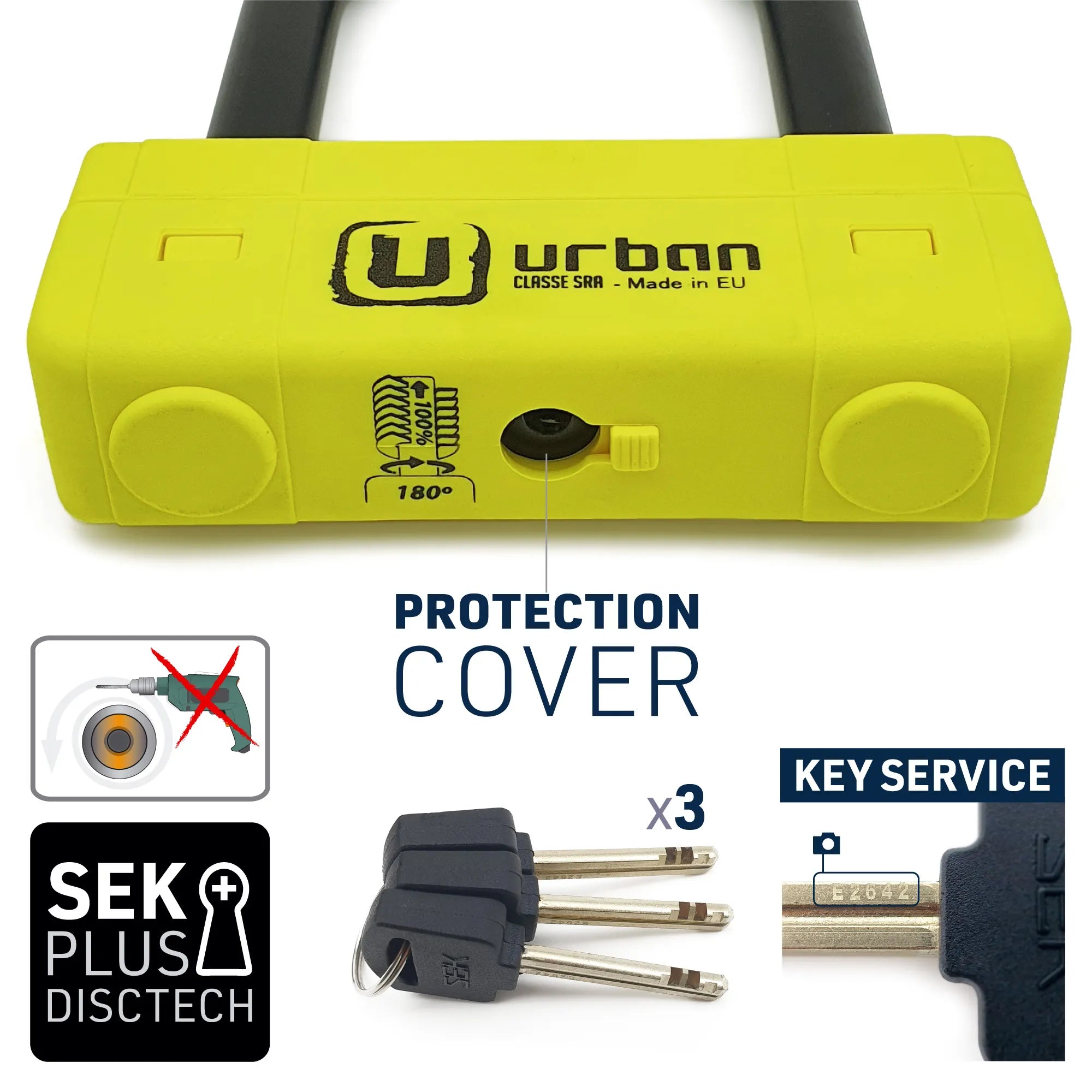 Antivol U - UR85 - ø18 - 85*120 Homologation SRA - LE PRATIQUE DU MOTARD