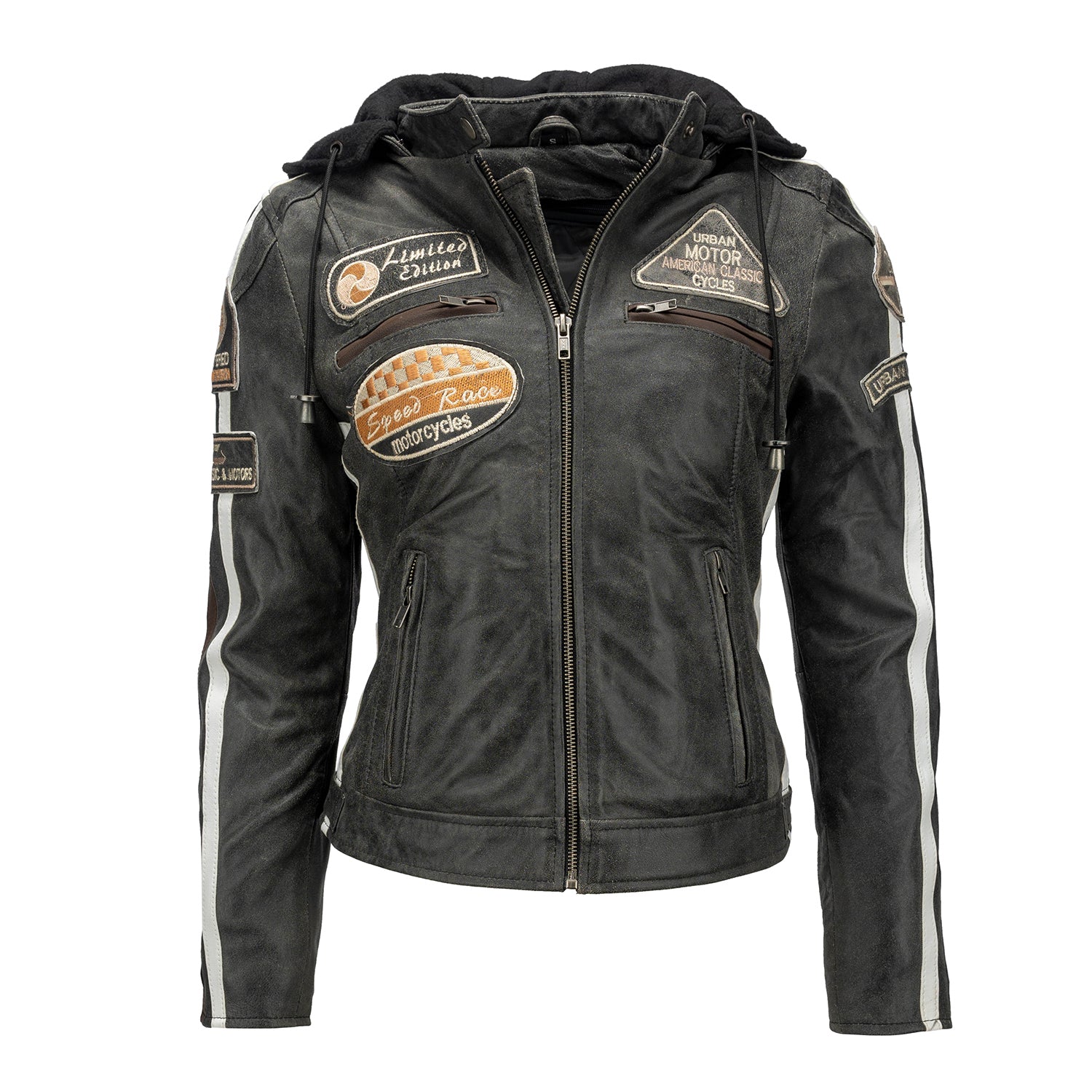 Blouson cuir moto rétro chic pour femme | LEGENDARY 58™ - LE PRATIQUE DU MOTARD
