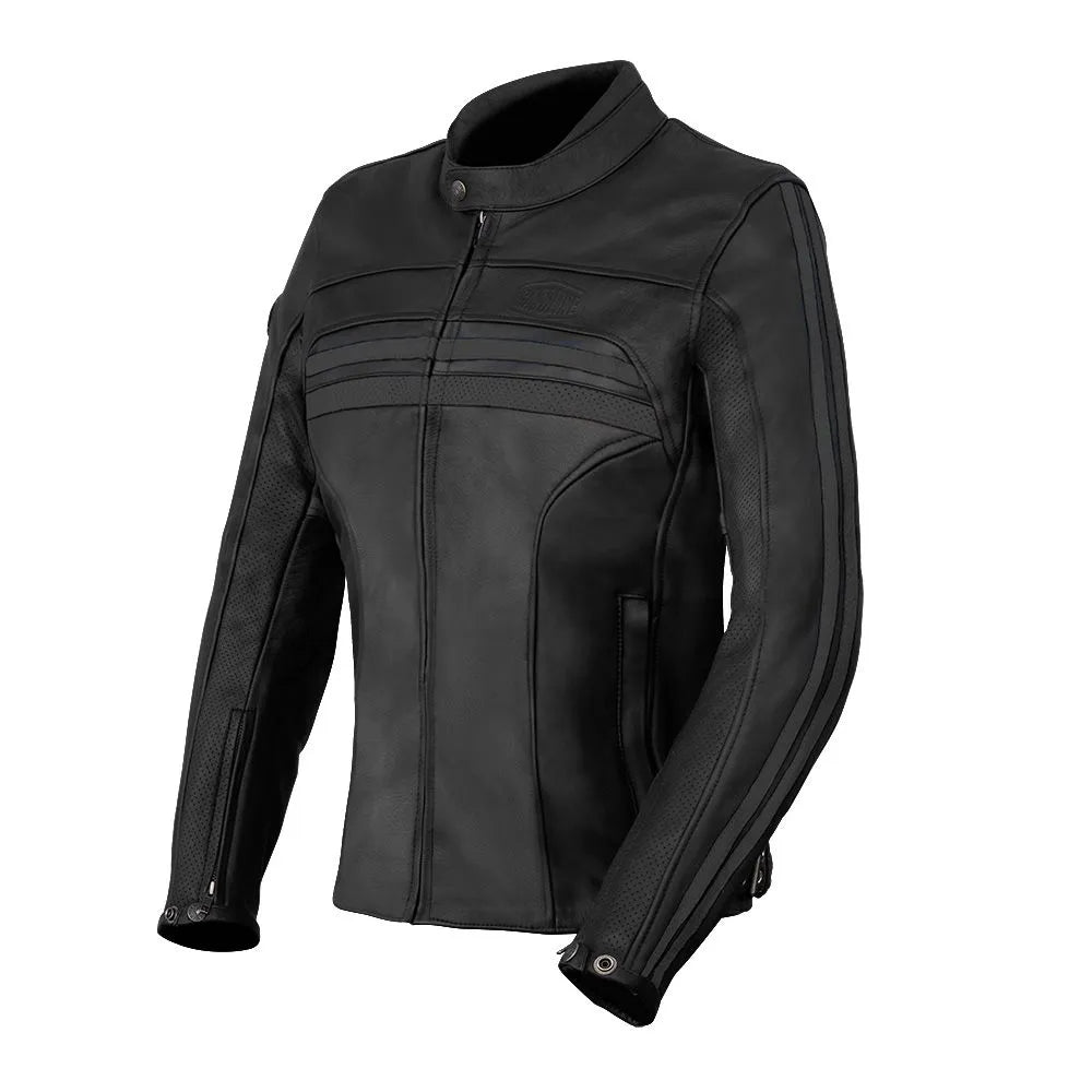 Blouson cuir moto femme