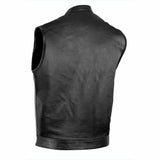 Veste / Gilet moto cuir sans manche | SOA | DESTOCKAGE