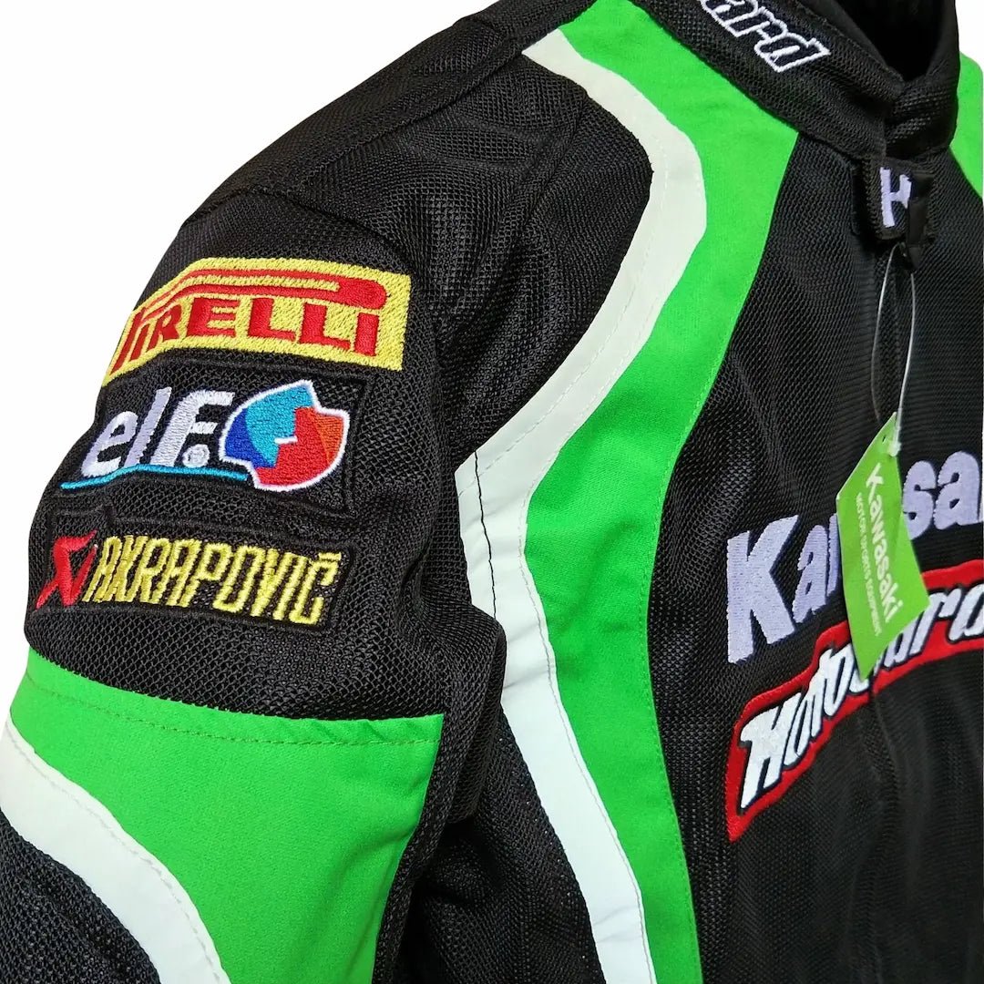 Blouson Moto Été Kawasaki Racing – Mesh Ventilé | 5 Protections CE Incluses - LE PRATIQUE DU MOTARD