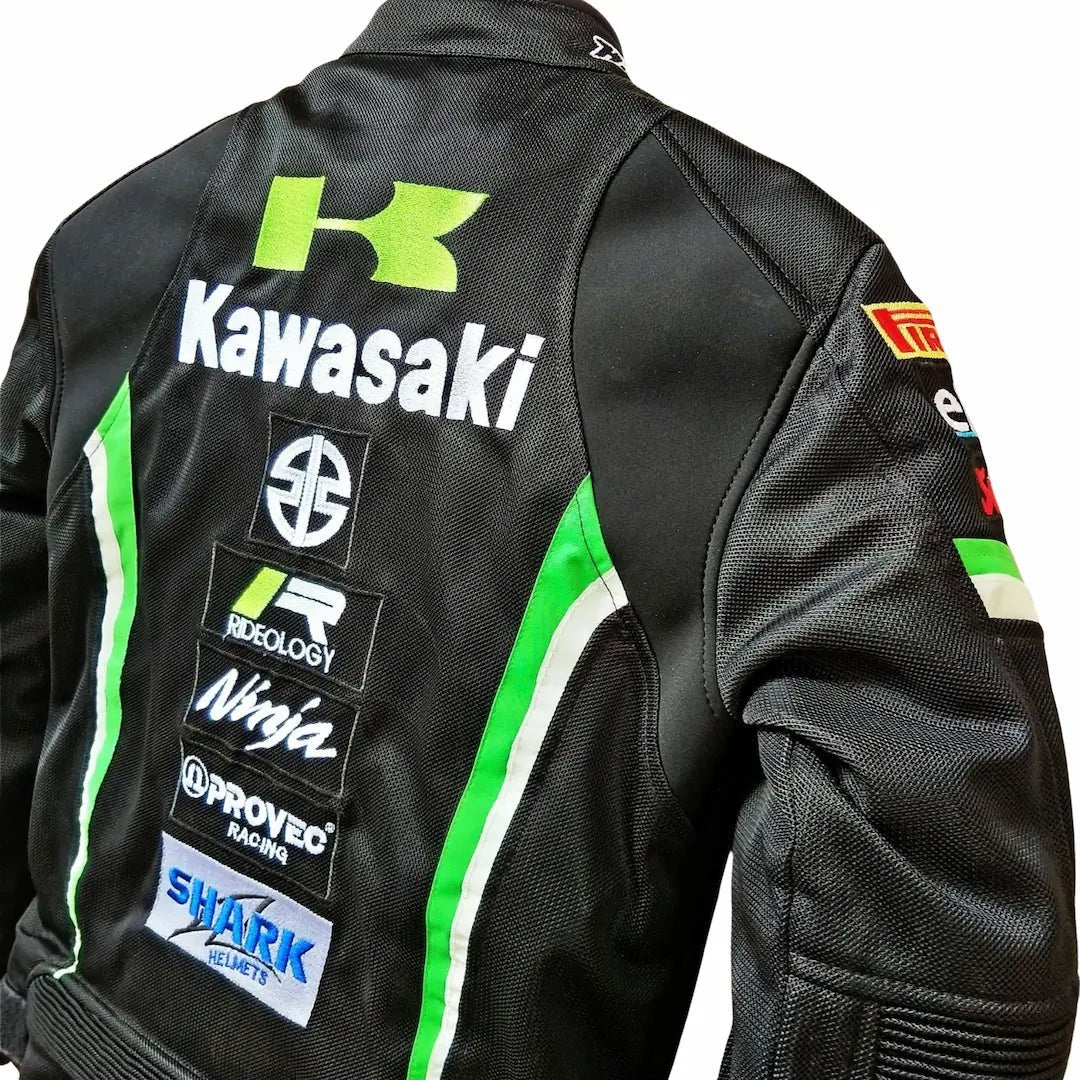 Blouson Moto Été Kawasaki Racing – Mesh Ventilé | 5 Protections CE Incluses - LE PRATIQUE DU MOTARD