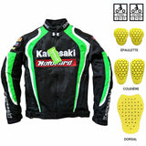 Blouson Moto Été Kawasaki Racing – Mesh Ventilé | 5 Protections CE Incluses - LE PRATIQUE DU MOTARD