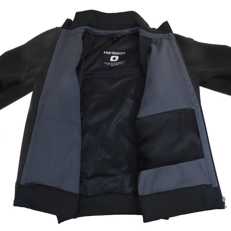 Veste Moto Softshell Laminé Homme Harisson Prelude Noir CE - LE PRATIQUE DU MOTARD