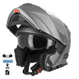 Casque moto bluetooth - Gris Titanium - LE PRATIQUE DU MOTARD