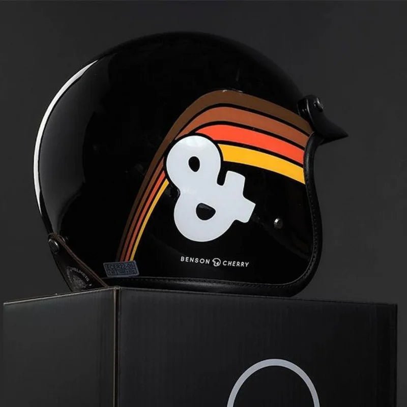 Casque Jet Vintage Benson & Cherry x Mârkö - LE PRATIQUE DU MOTARD