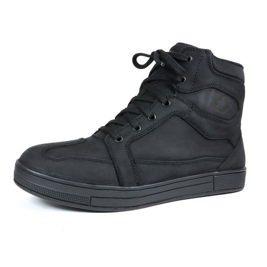 Basket Moto Homme Harisson Branco Full Black — Waterproof Cuir CE - LE PRATIQUE DU MOTARD