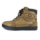 Basket Moto Homme Harisson Branco Marron Semelle Noire — Waterproof Cuir CE - LE PRATIQUE DU MOTARD