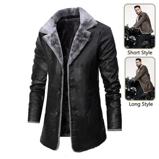 Men's Jacket with Fur Lining - Short & Long Style