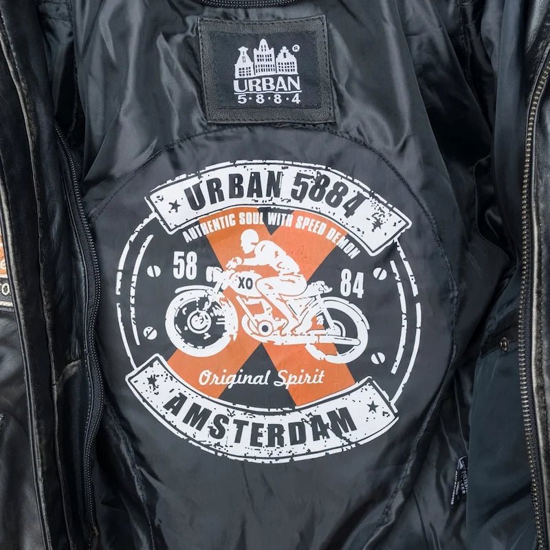 Blouson cuir moto rétro chic pour femme | LEGENDARY 58™ - LE PRATIQUE DU MOTARD