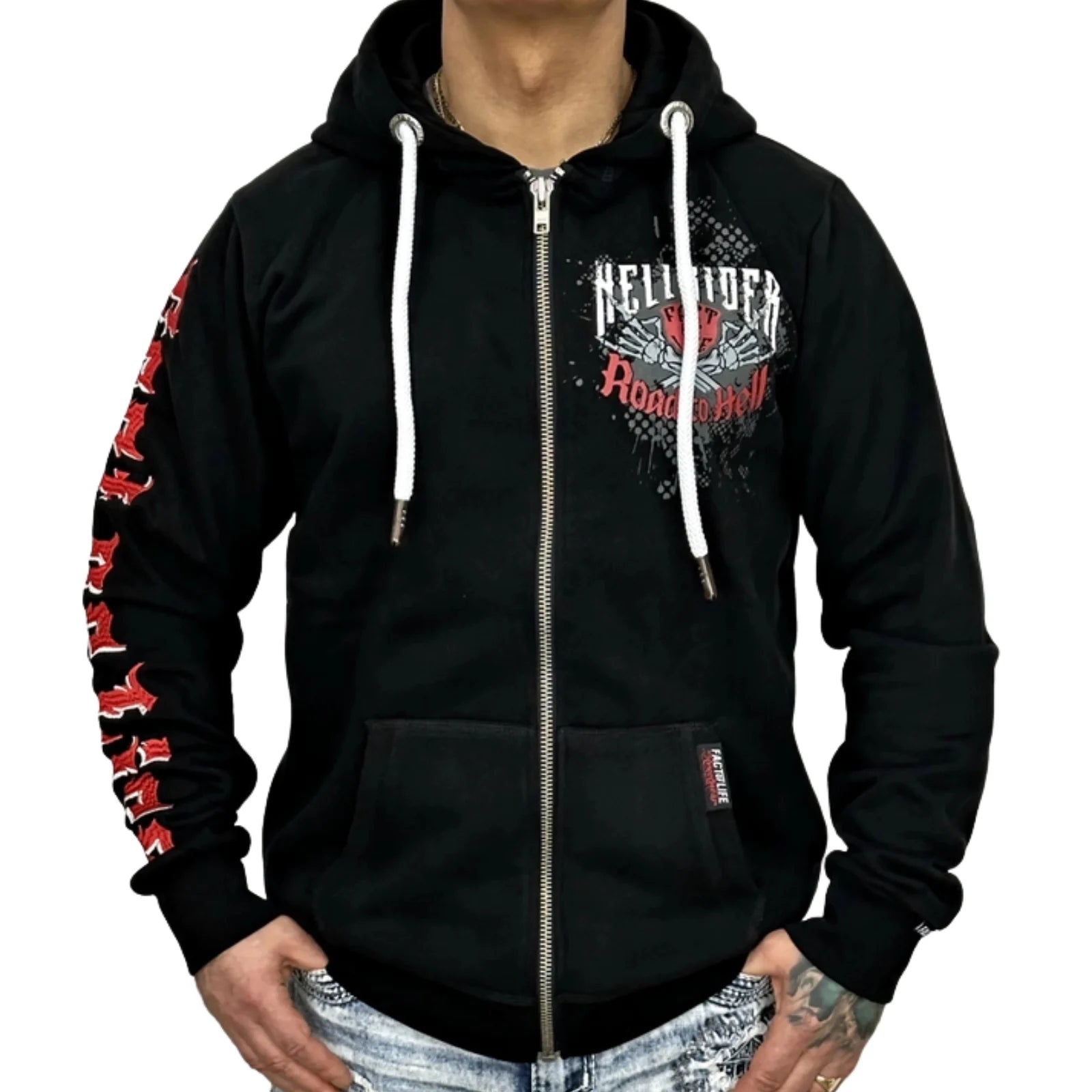 Veste Zippée "Hellrider" – Édition Heavyweight 340g (Broderie Premium) - LE PRATIQUE DU MOTARD