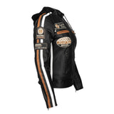 Blouson cuir moto femme cafe racer | LEGENDARY 58™ Noir - LE PRATIQUE DU MOTARD