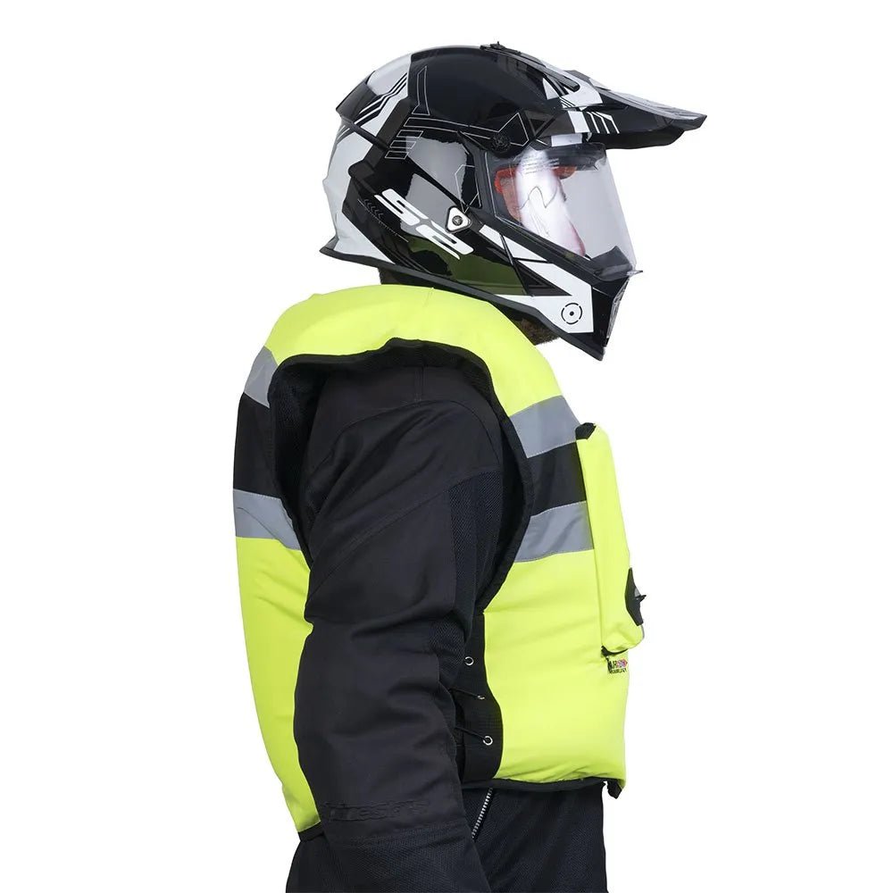 Gilet Airbag Moto | TS4 Jaune - LE PRATIQUE DU MOTARD
