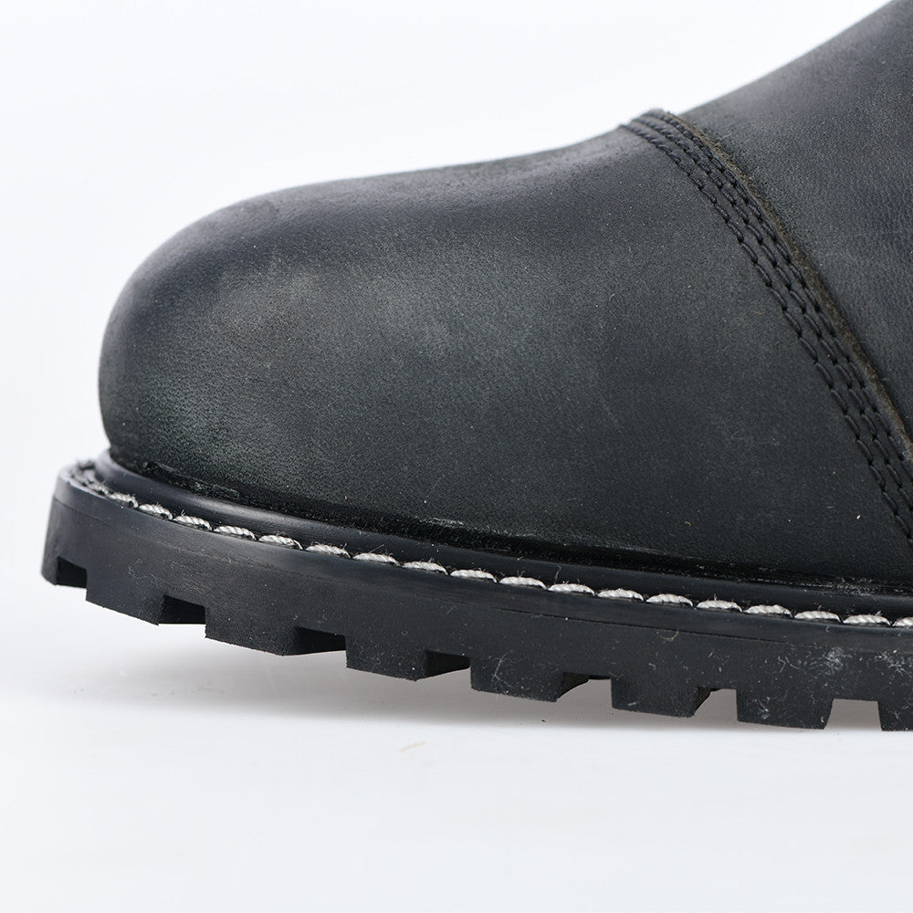 Bottes Moto Homme Oxford Hardy — Cuir Imperméable Style Casual, Anthracite