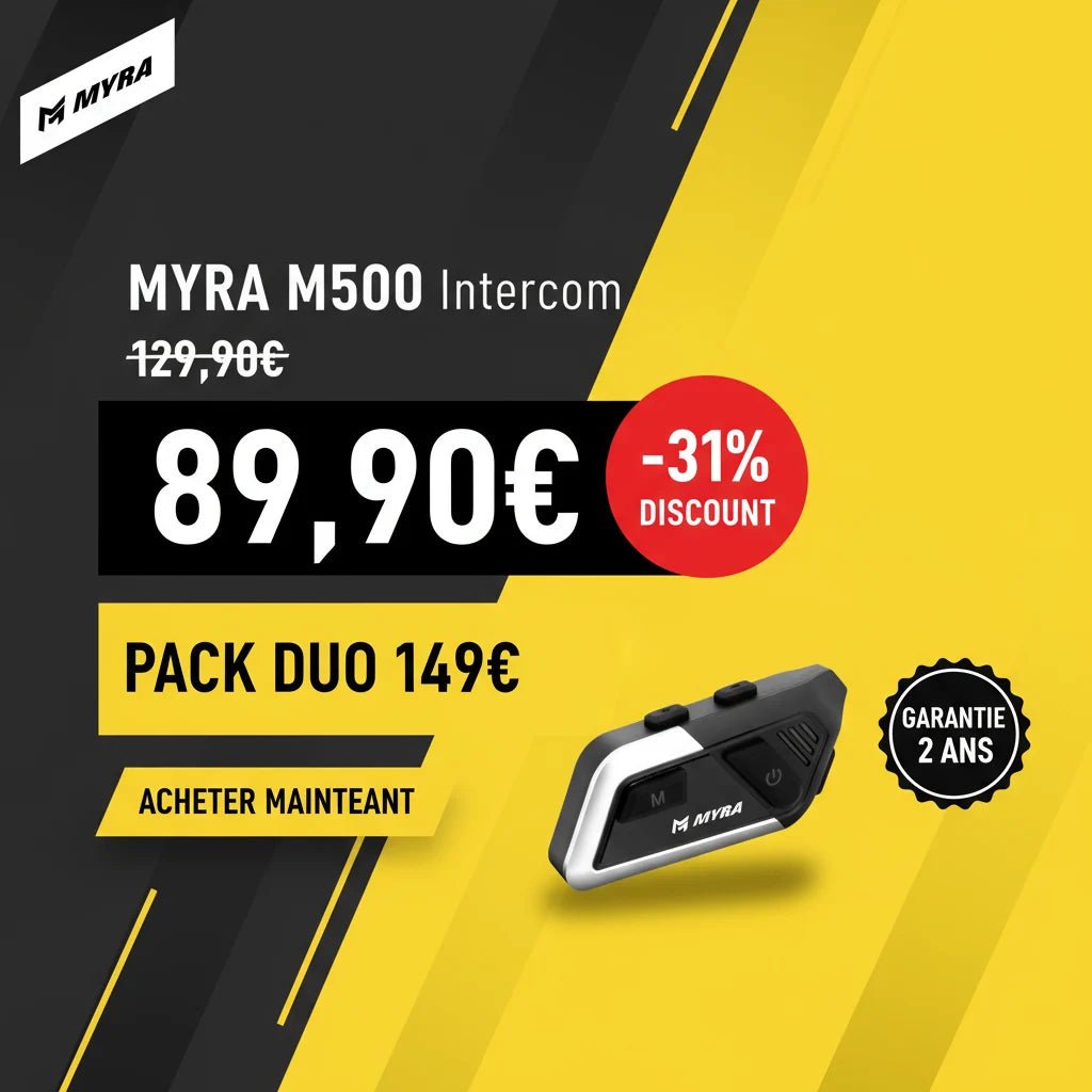Intercom de casque Moto | R - COM™ – Bluetooth 5.3, Hi - Fi & Portée 500 m - LE PRATIQUE DU MOTARD