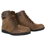 Bottes Moto Homme Oxford Kickback — Cuir Imperméable Casual Montant, Marron