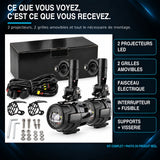 Feux additionnels LED moto G2S homologués E9, Kit complet