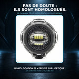 Feux additionnels LED moto G2S homologués E9, Kit complet