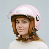 Casque Jet Moto Femme Rose Homologué ECE 22.06 — Taille XS - XL | GASOLINE S100 Octane