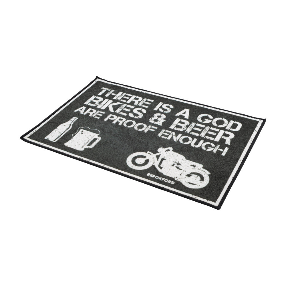 Tapis de Garage Moto Oxford Bikes and Beer | 90x60cm