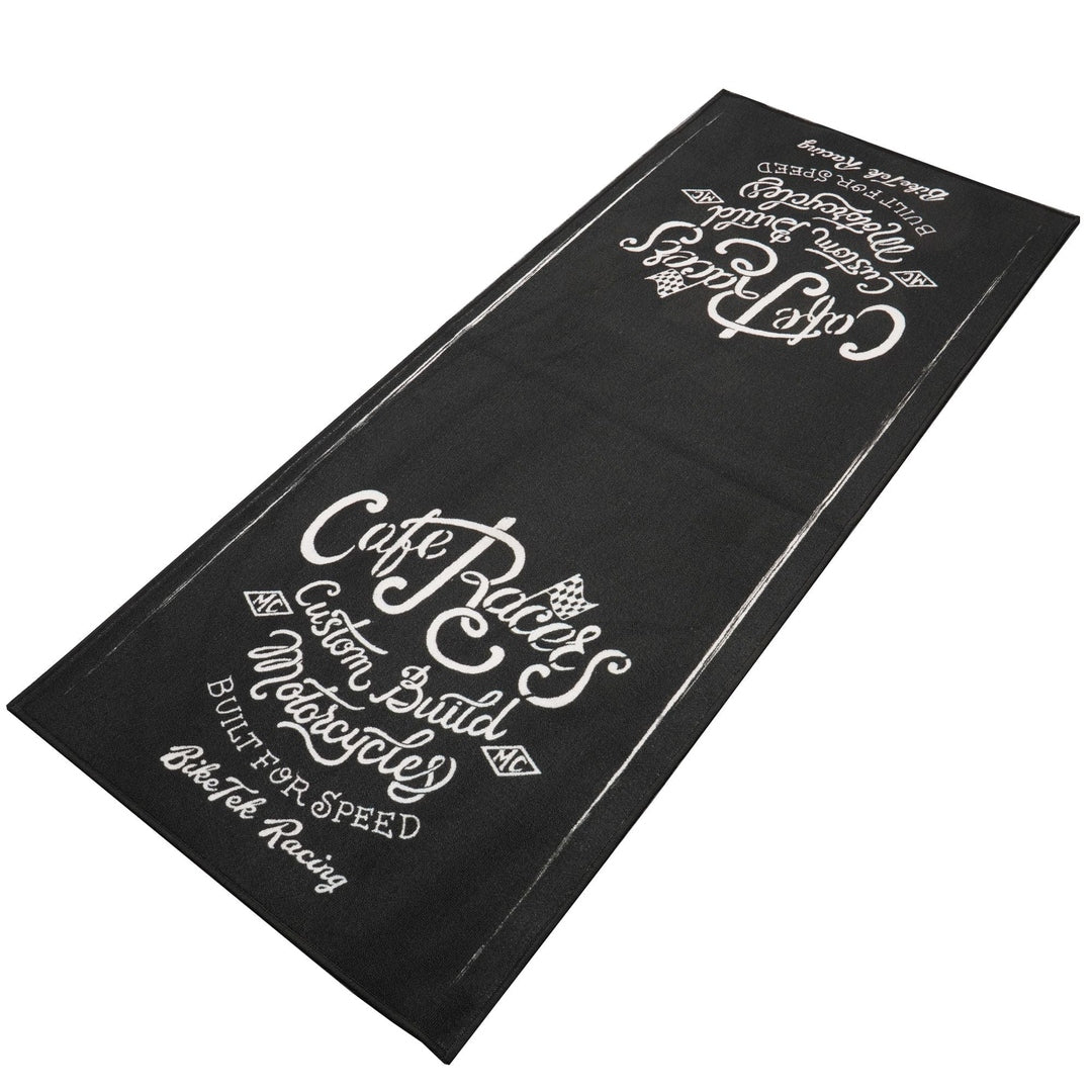 Tapis environnemental moto Café Racer 190x80cm pour garage, atelier et paddock