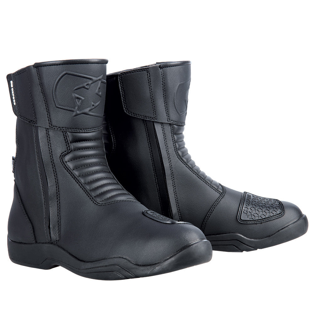 Bottes Moto Homme Oxford Warrior 2.0 — Imperméables Double Zip CE, Noir