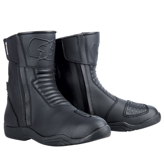 Bottes Moto Homme Oxford Warrior 2.0 — Imperméables Double Zip CE, Noir