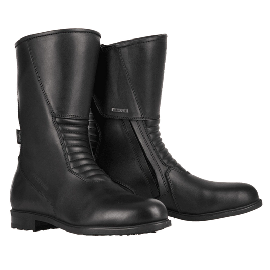 Bottes Moto Femme Cuir Imperméable CE, Noir | Valentina