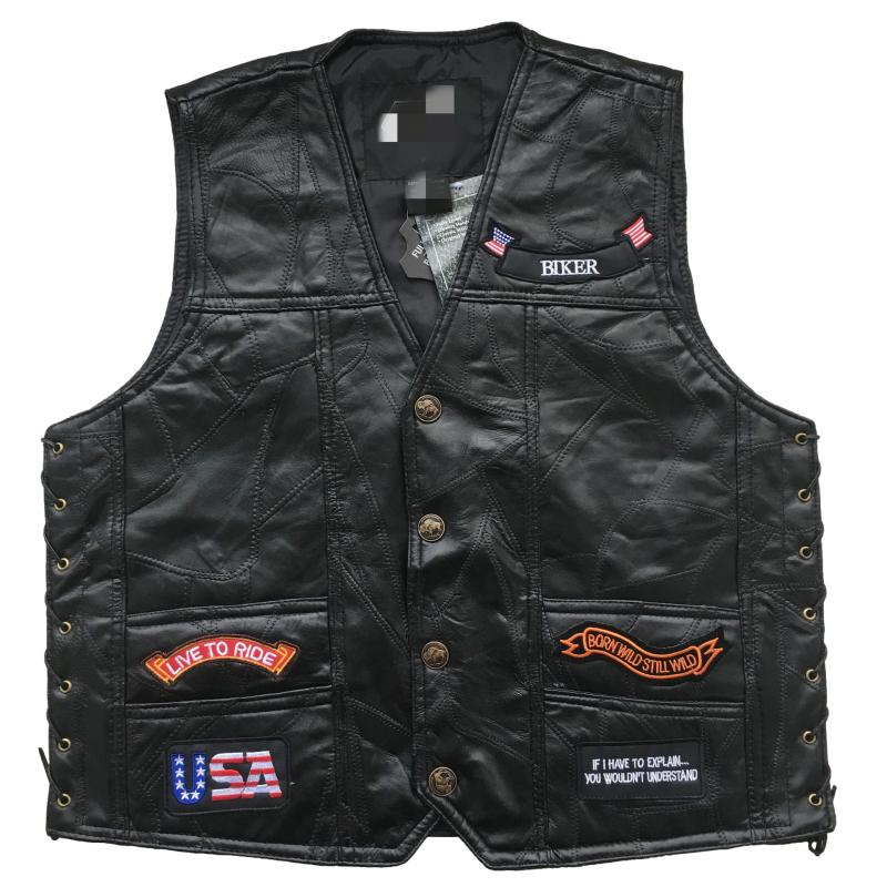 Gilet cuir biker Live to ride - LE PRATIQUE DU MOTARD