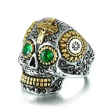 Bague motard - Crâne mexicain (Argent) - LE PRATIQUE DU MOTARD