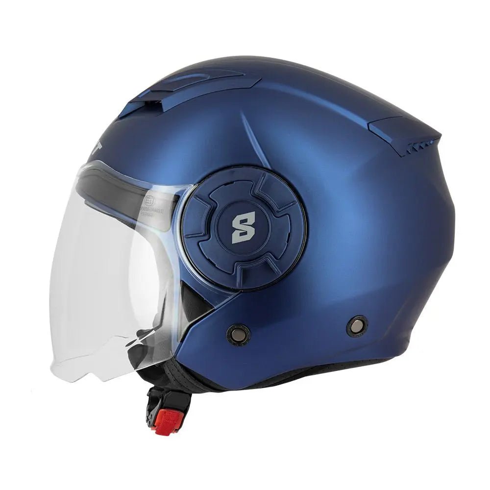 Casque jet bleu - S749 Twister - LE PRATIQUE DU MOTARD