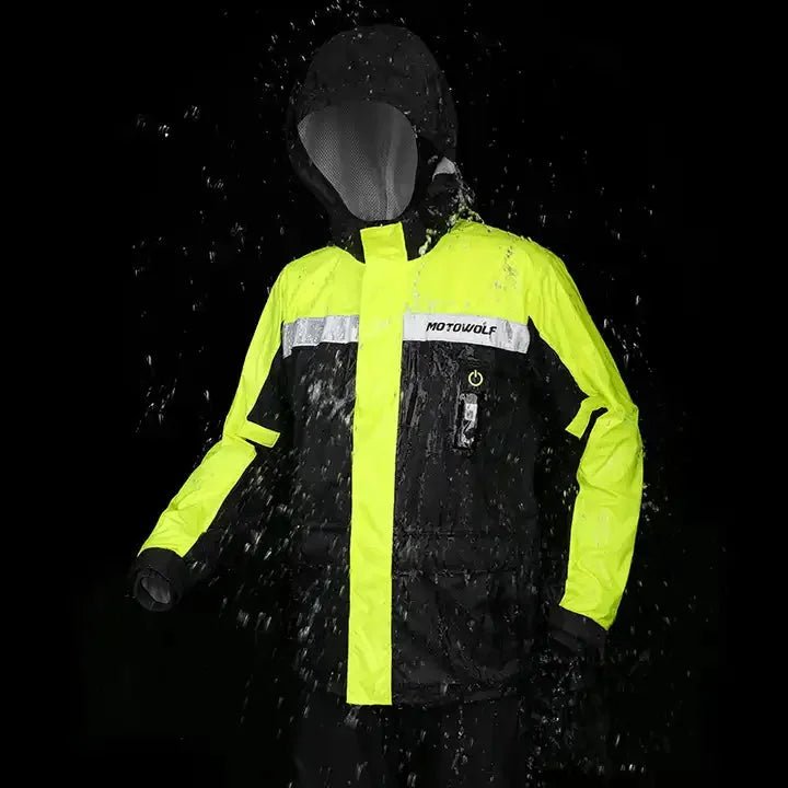 Tenue de pluie moto| GS2 Jaune - LE PRATIQUE DU MOTARD