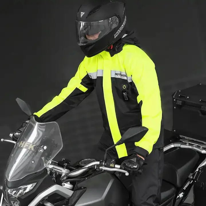 Tenue de pluie moto| GS2 Jaune - LE PRATIQUE DU MOTARD