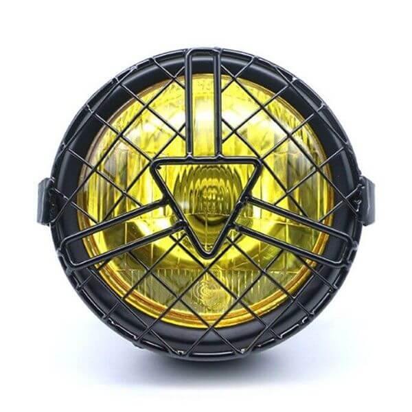 Phare moto vintage jaune - LE PRATIQUE DU MOTARD