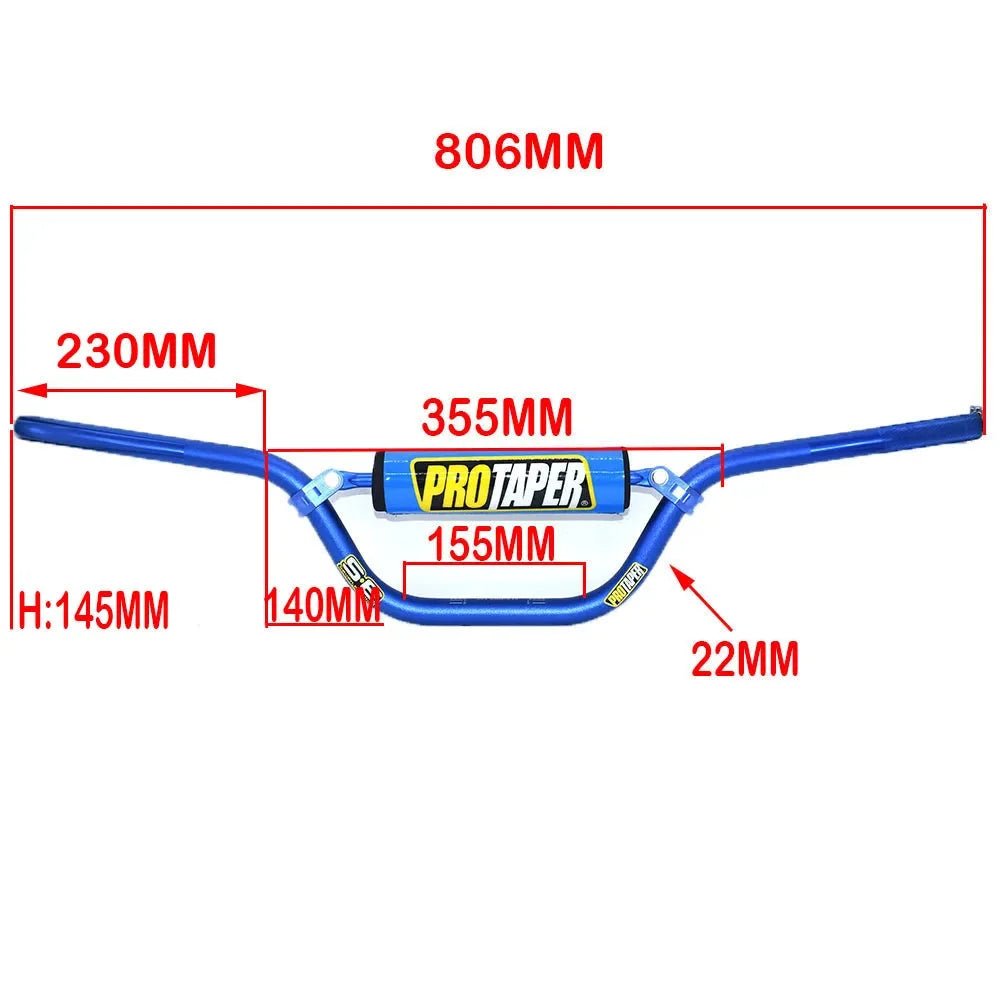 Guidon pro taper - Bleu 22mm - LE PRATIQUE DU MOTARD