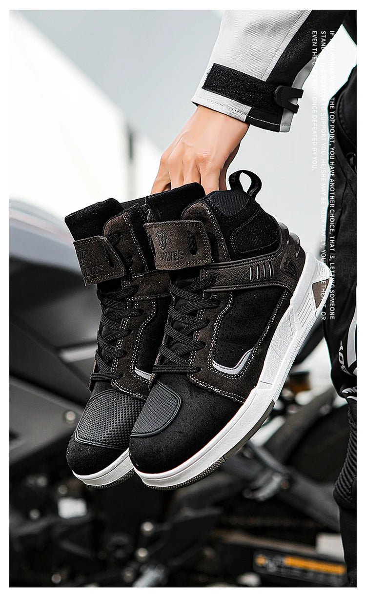 Baskets moto montante - Noir - LE PRATIQUE DU MOTARD